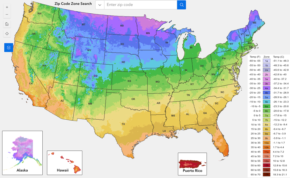 USDA-Planting-Hardiness-Zone-Map