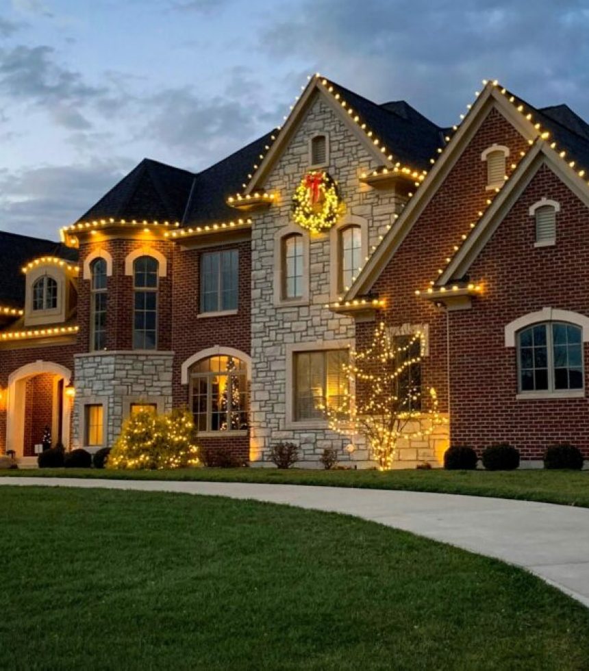 hang Christmas lights without gutters